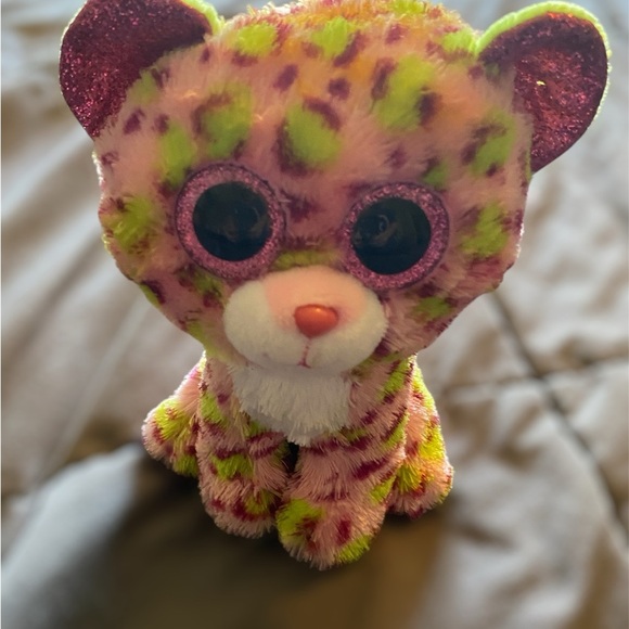 Ty Other - Ty Pink and Green Plush Cat Stuffed Animal